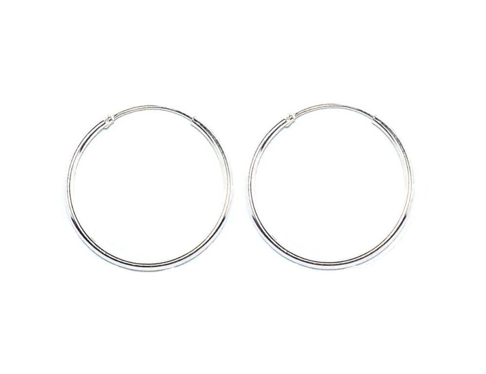 Aros Argolla 25mm Plata Fina 925-0