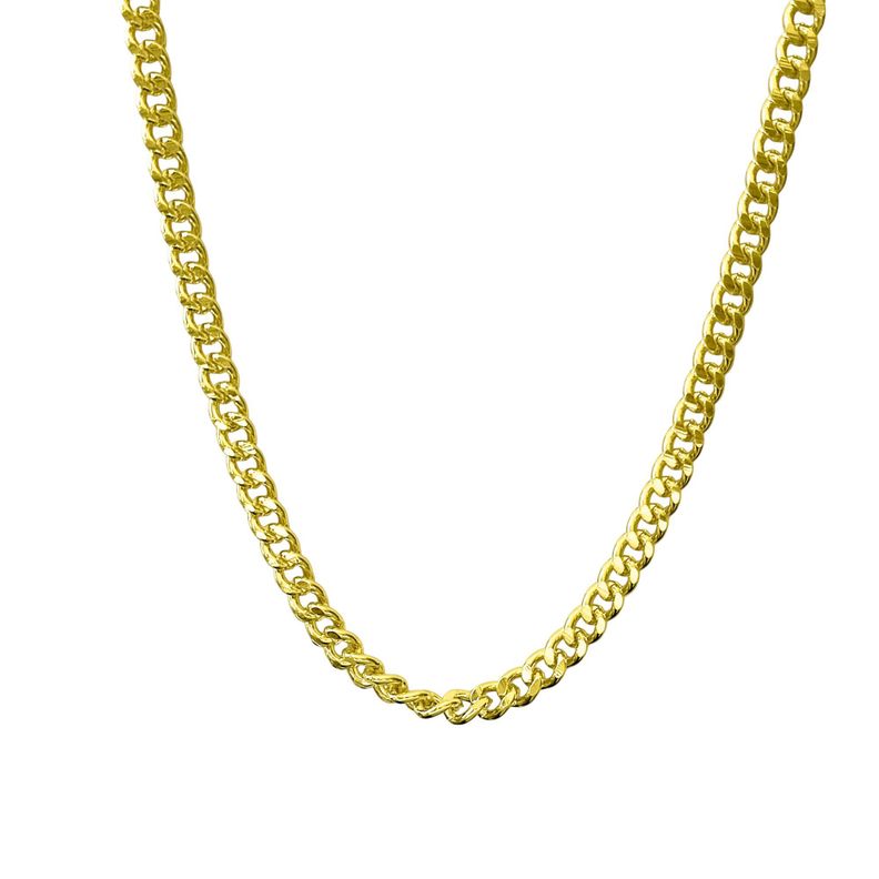 Cadena Grumet Grueso Enchapado Oro 18K -0