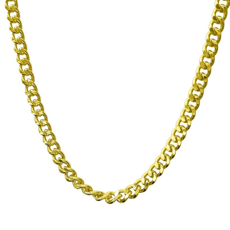 Cadena Grumet Grueso Enchapado Oro 18K -1