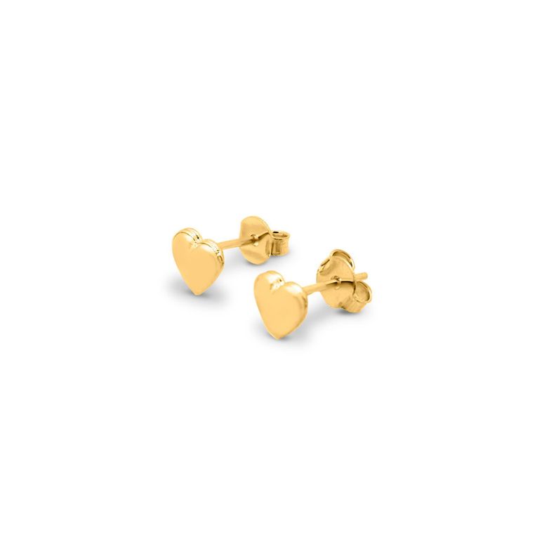 Aros Corazon 5mm Enchapado Oro 18K