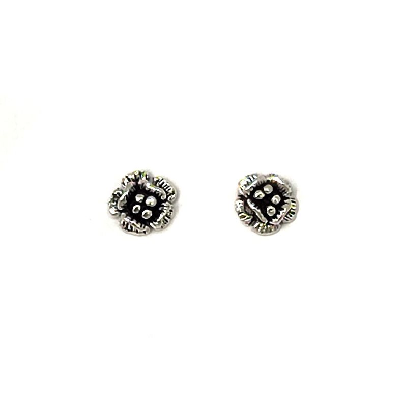 Aros Rosa Pistilo Plata Fina 925-0