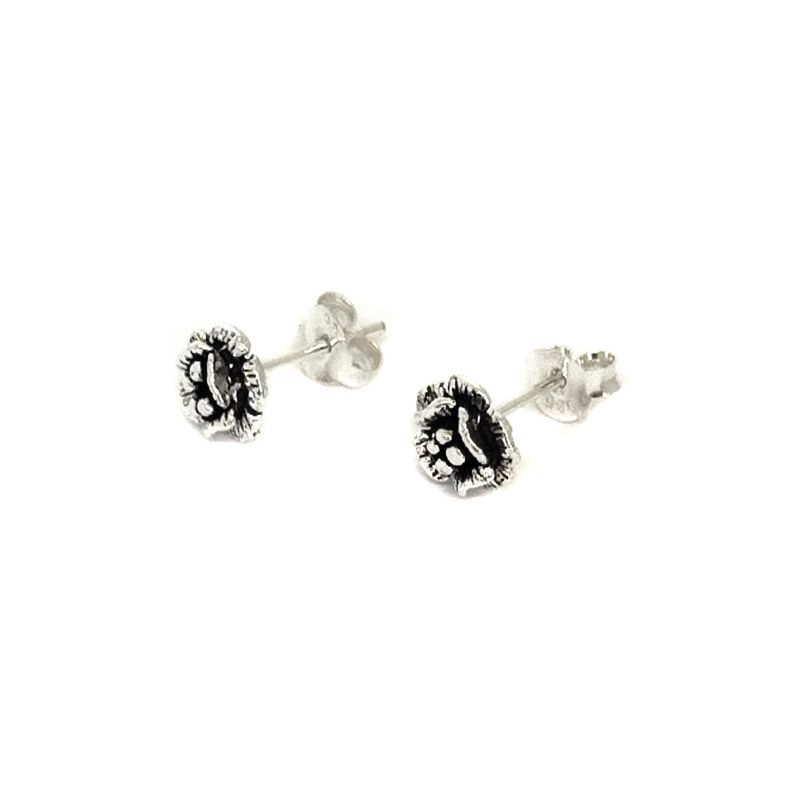 Aros Rosa Pistilo Plata Fina 925-1