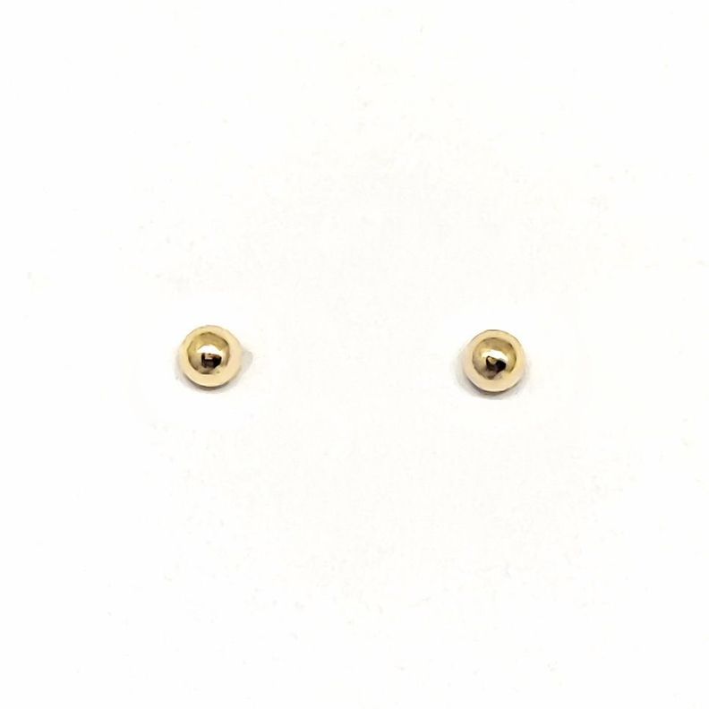 Aros Bebé Bola 2mm Enchapado Oro 18K-1
