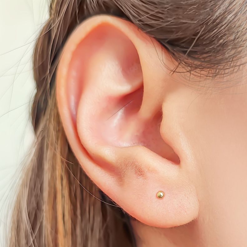 Aros Bebé Bola 2mm Enchapado Oro 18K-3