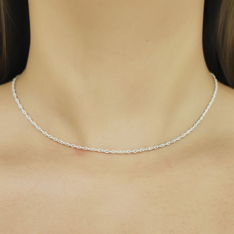 Cadena Singapur 40 cm Plata Fina 925 -2