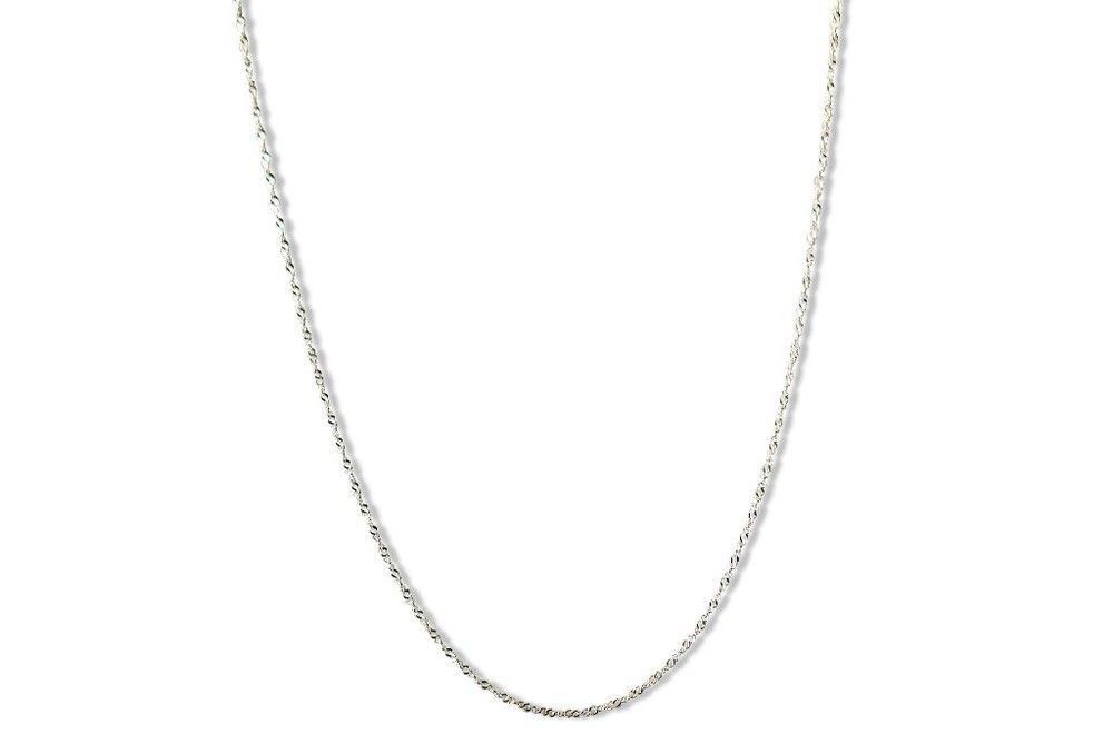 Cadena Entorchada 45cm Plata Fina 925-0