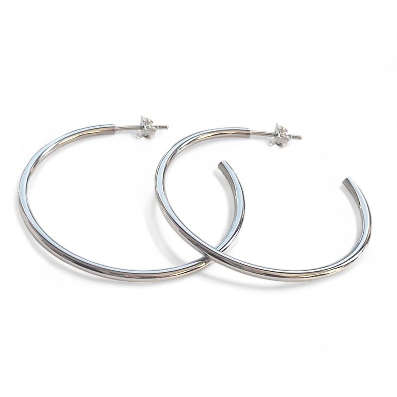 Aros Argolla Jimena 40mm Plata Fina 925-1