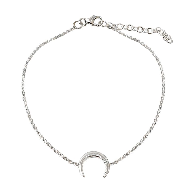 Pulsera Luna Invertida Plata Fina 925-0