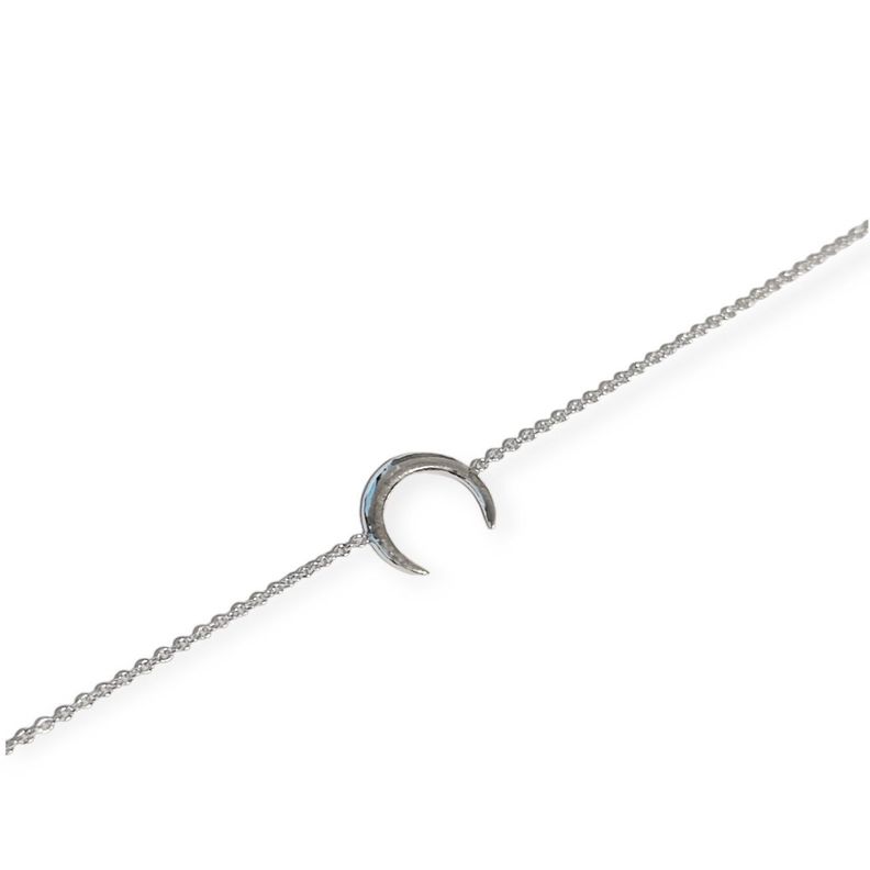 Pulsera Luna Invertida Plata Fina 925-1