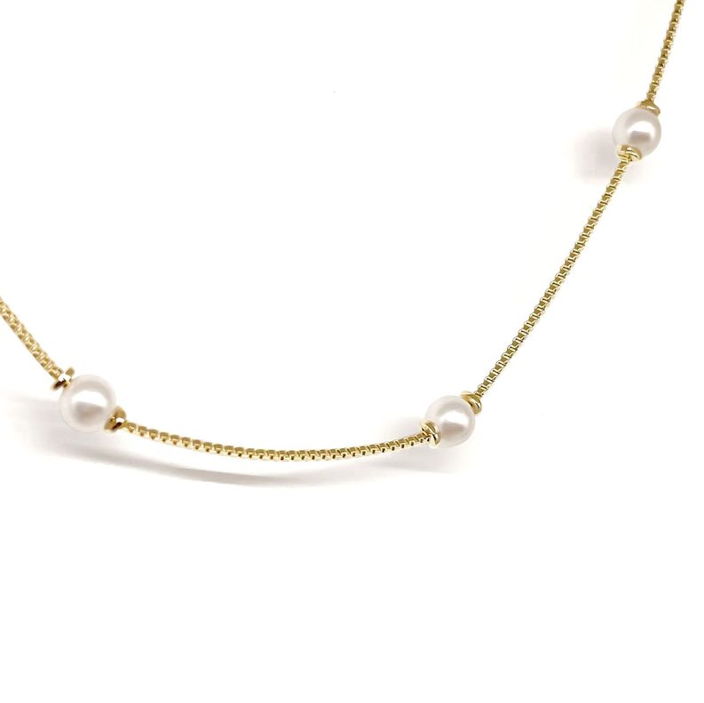 Collar Choker Bella Perla Enchapado Oro 18K-1
