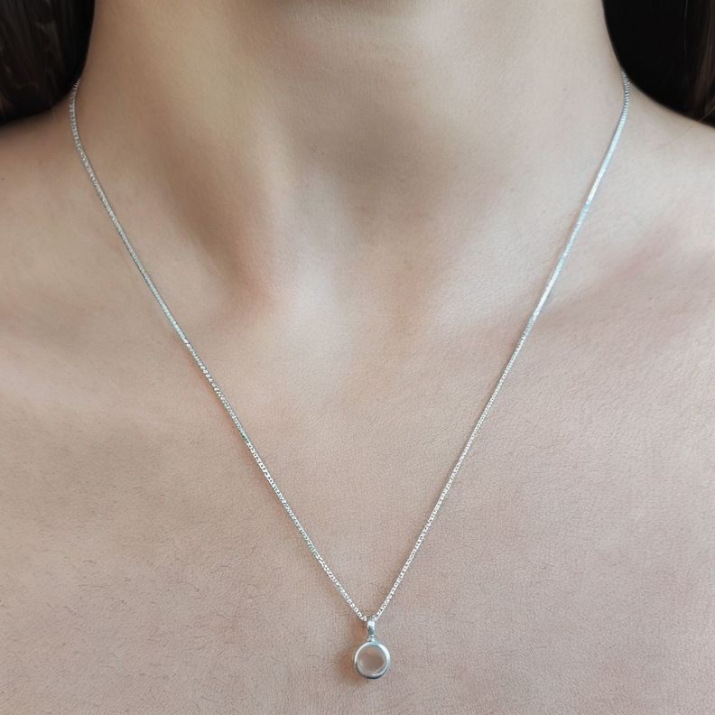 Collar Naisha Cuarzo Rosa Plata Fina 925-3