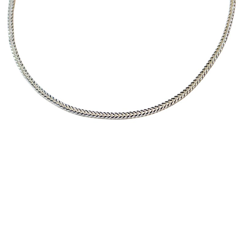 Pulsera Grumet Cuadrada Plata Fina 925-1