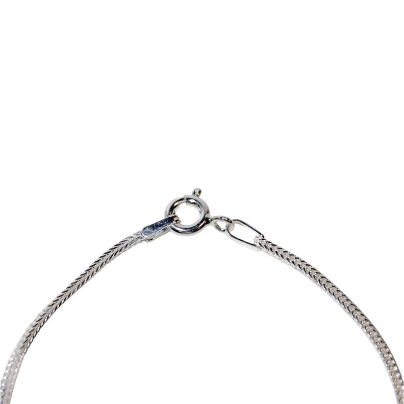 Pulsera Grumet Cuadrada Plata Fina 925-2
