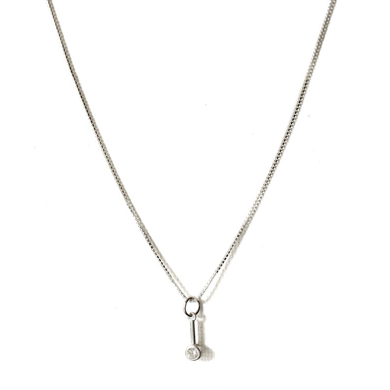 Collar Punto De Luz Palito Plata Fina 925