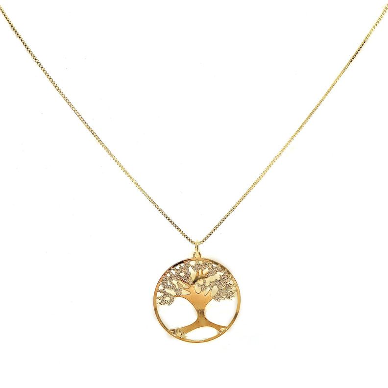 Collar Árbol De La Vida Enchapado Oro 18K-0