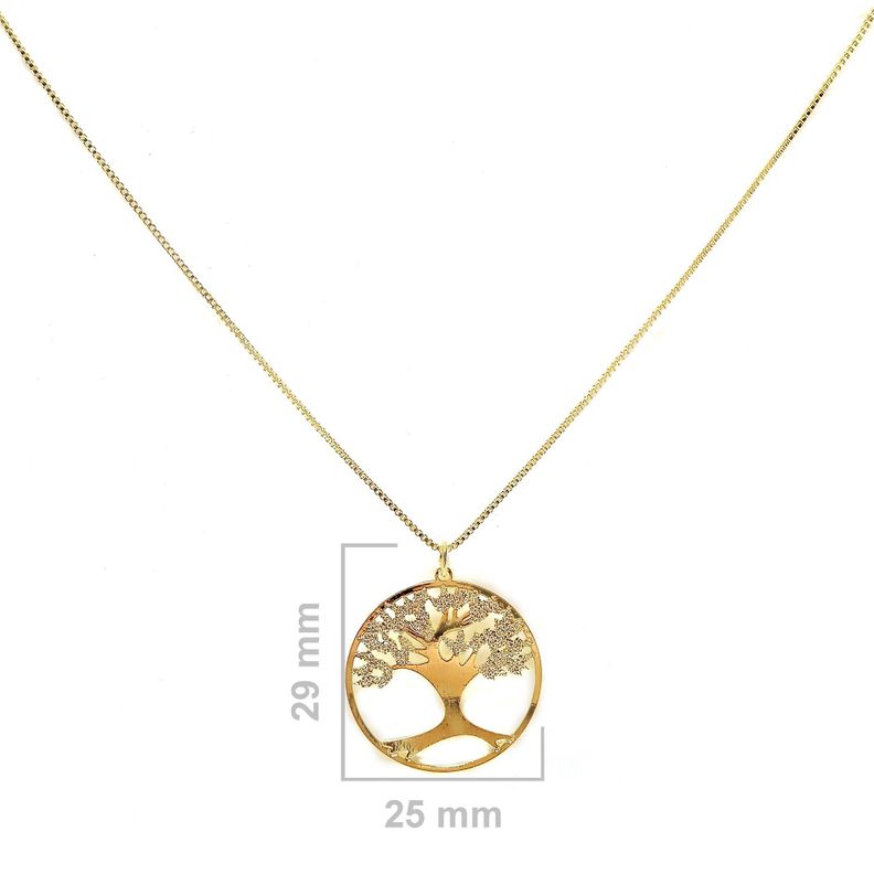 Collar Árbol De La Vida Enchapado Oro 18K-1