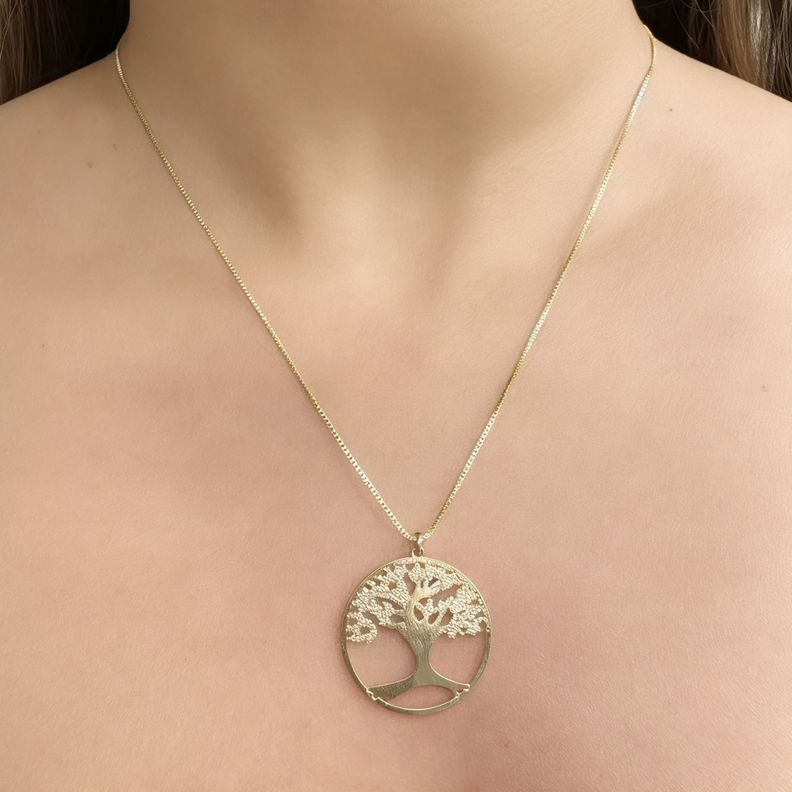 Collar Árbol De La Vida Enchapado Oro 18K-2