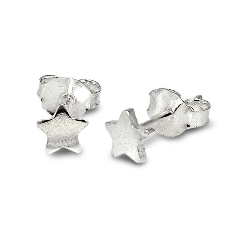Aros Estrella Mini 4mm Plata Fina 925