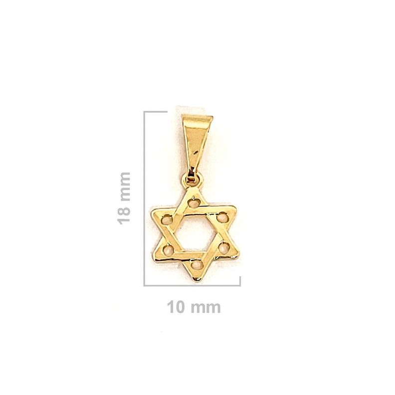 Colgante Estrella de David Pequeño Enchapado Oro 18K-1
