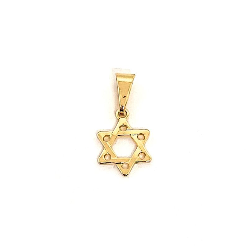 Colgante Estrella de David Pequeño Enchapado Oro 18K-0