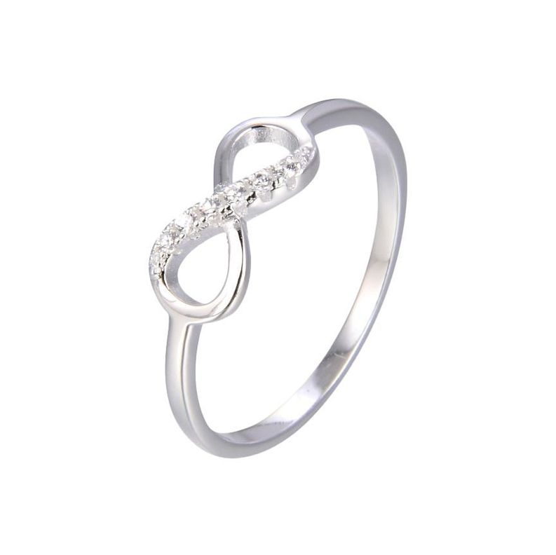 Anillo Cristina Infinito Circon #16 Plata Fina 925