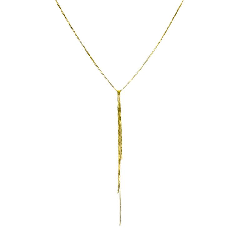 Collar Corbatero Cassandra Enchapado Oro 18K Dorado
