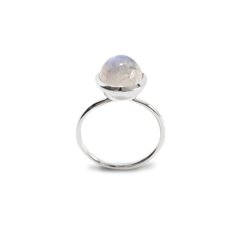 Anillo Shakti Piedra Luna Plata Fina 925-0
