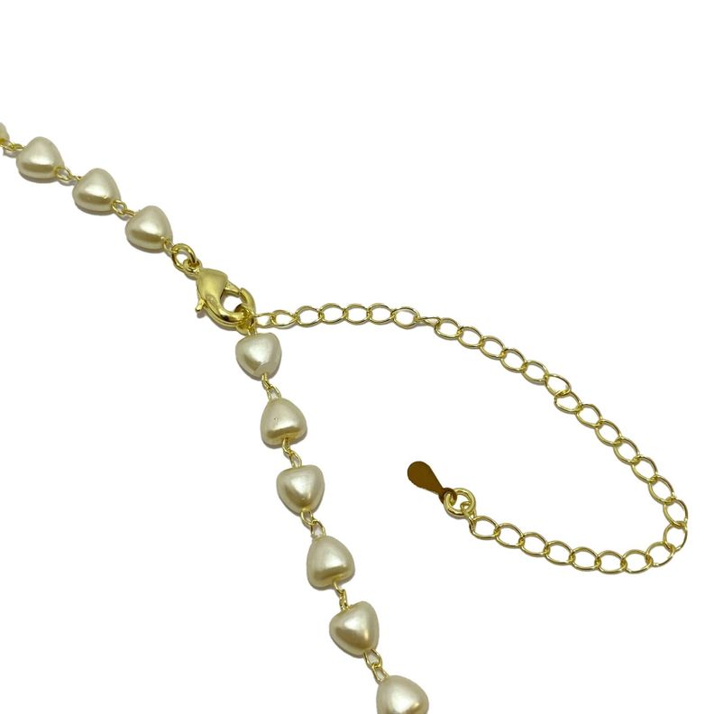 Collar Choker Hannah Perla Sintética Enchapado Oro 18K-3