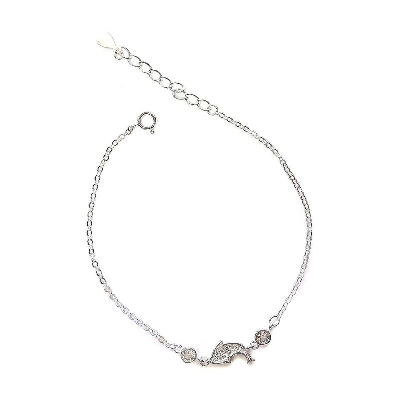 Pulsera Delfín 2 Circones Plata Fina 925-0