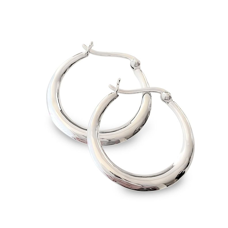Aros Argolla Mirta 25mm Plata Fina 925-0