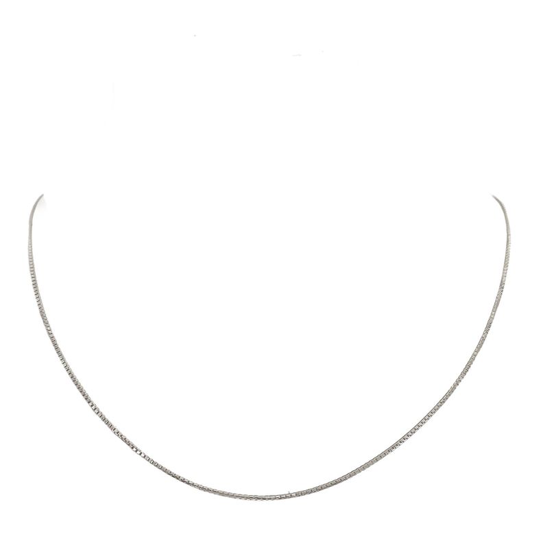 Cadena Box 45cm Plata Fina 925-0
