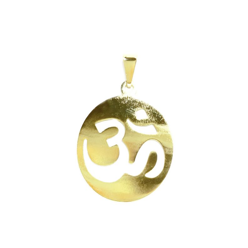 Colgante Ohm Plano Enchapado Oro 18K Dorado