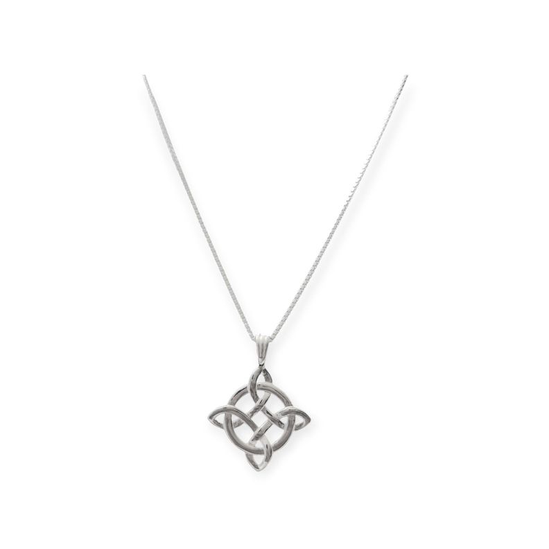 Collar Nudo De Bruja Plata  Fina 925-0
