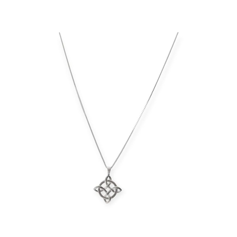 Collar Nudo De Bruja Plata  Fina 925-1