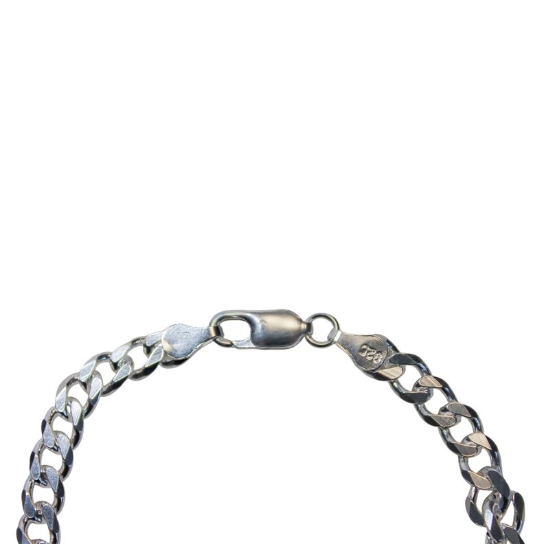 Pulsera Grumet Hombre Gruesa Plata Fina 925-1