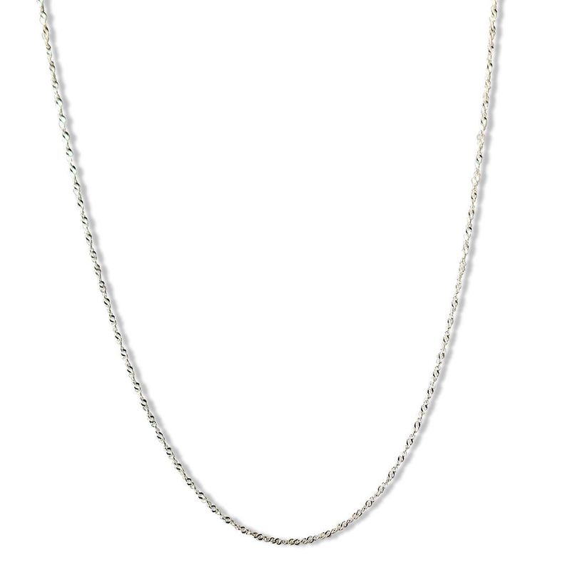 Cadena Entorchada 50cm Plata Fina  925-0