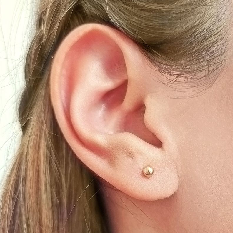 Aros Abridores Bebé 3,5mm Laminado Oro 18K-1