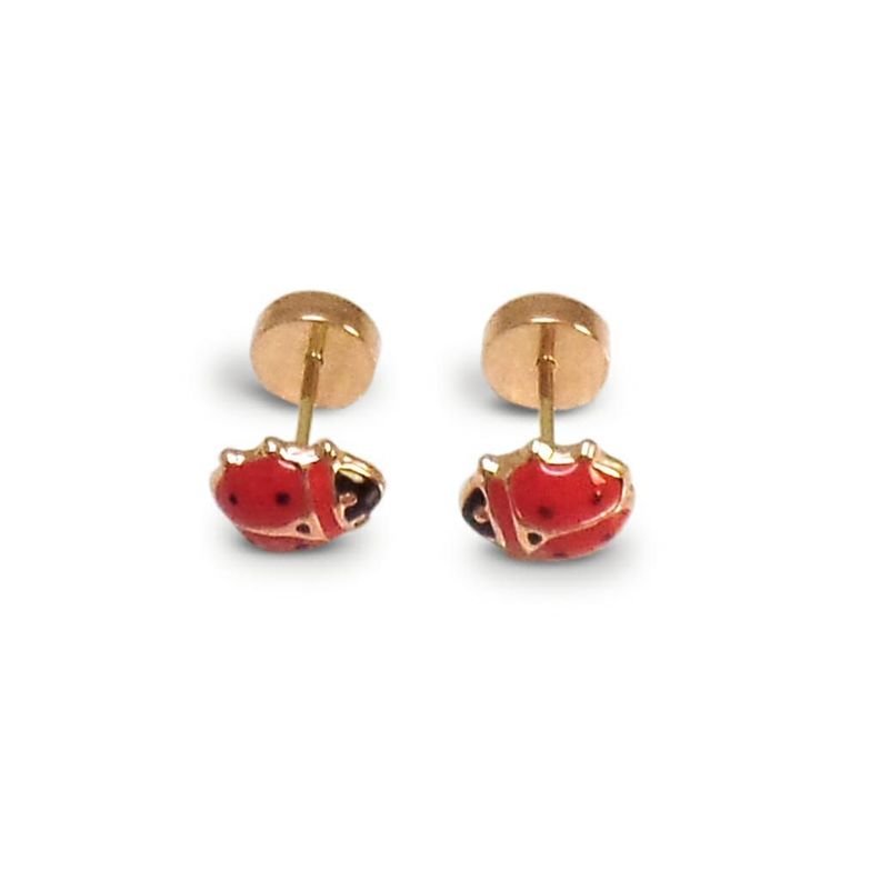 Aros Abridores Bebé Chinita Laminado Oro 18K-1