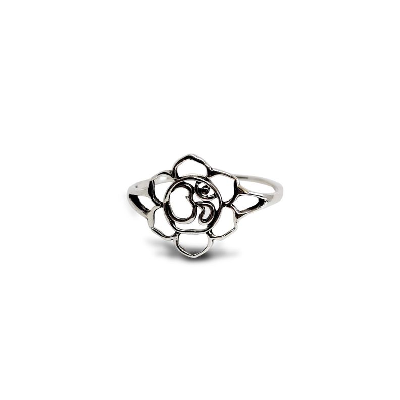 Anillo Flor De Loto Ohm #14 Plata Fina 925