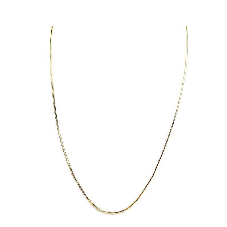 Cadena Cola de Topo Brillante 45cm Enchapada Oro 18K-0