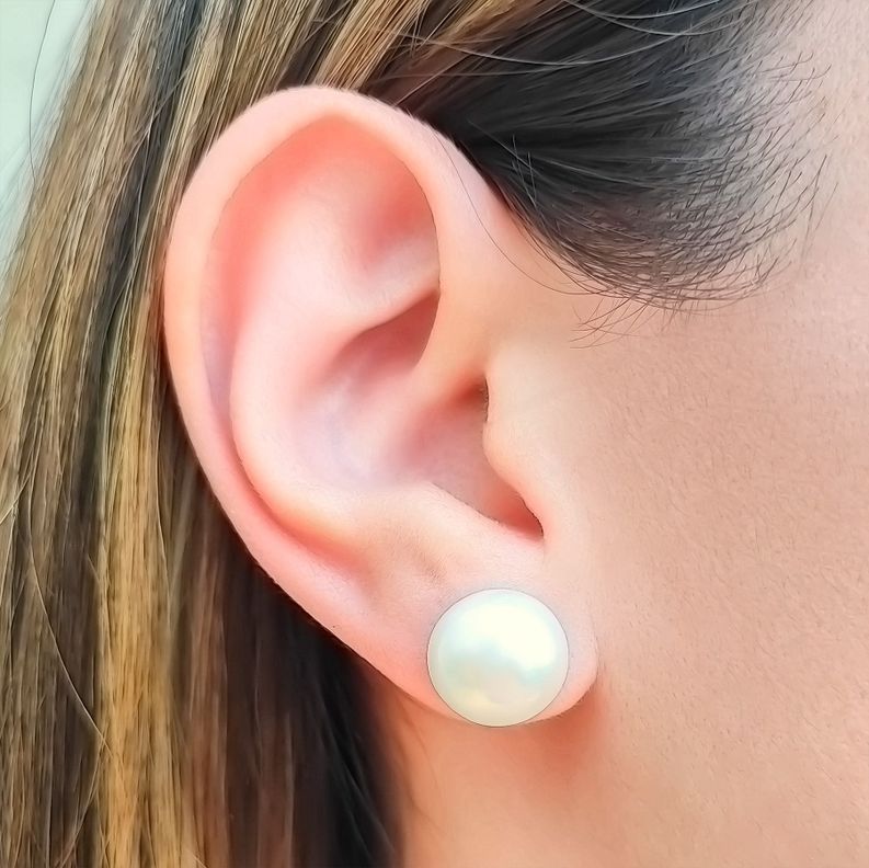 Aros Perla de Río 13mm Plata Fina 925-2