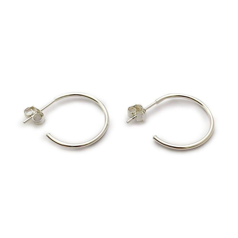 Aros Argolla 20mm Plata Fina 925-0