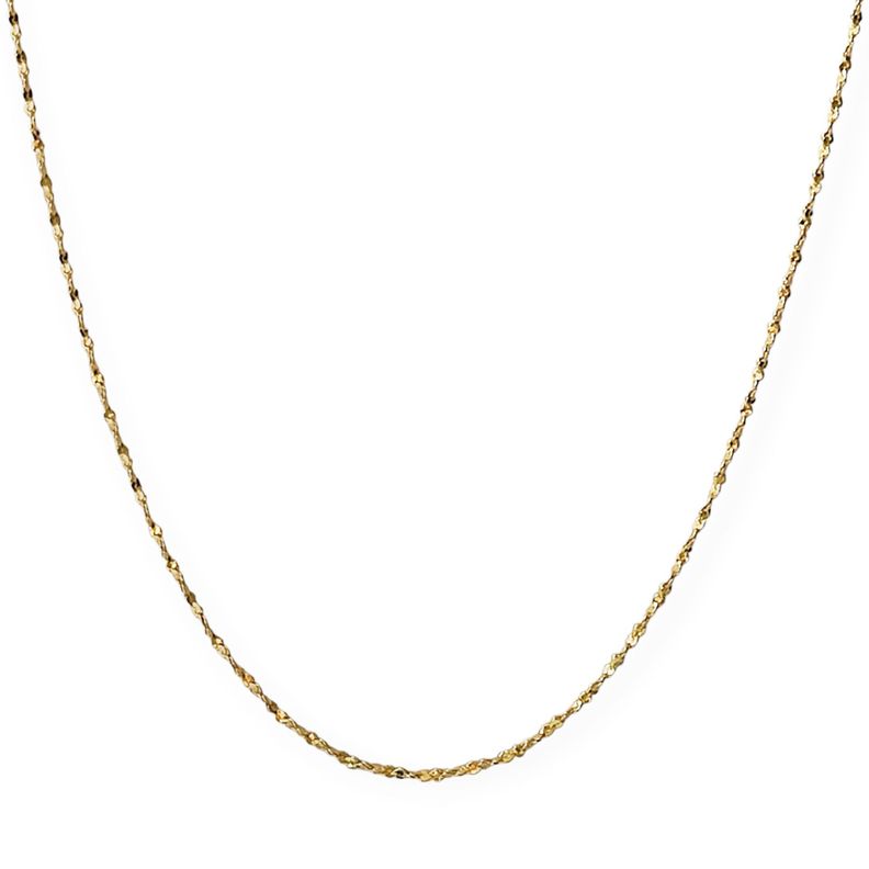 Cadena Enroscada 45cm Enchapado Oro 18K-0