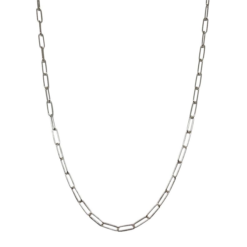 Cadena 60cm Eslabón Alargado 9x3mm Plata Fina 925-0
