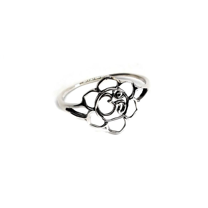 Anillo Flor De Loto Ohm #17 Plata Fina 925-0