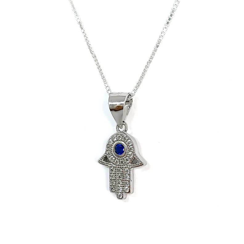 Collar Mano Hamsa Fátima Circones Plata Fina 925-1