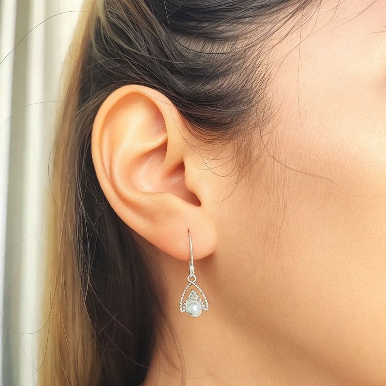 Aros Siddhi Perla Plata Fina 925-3