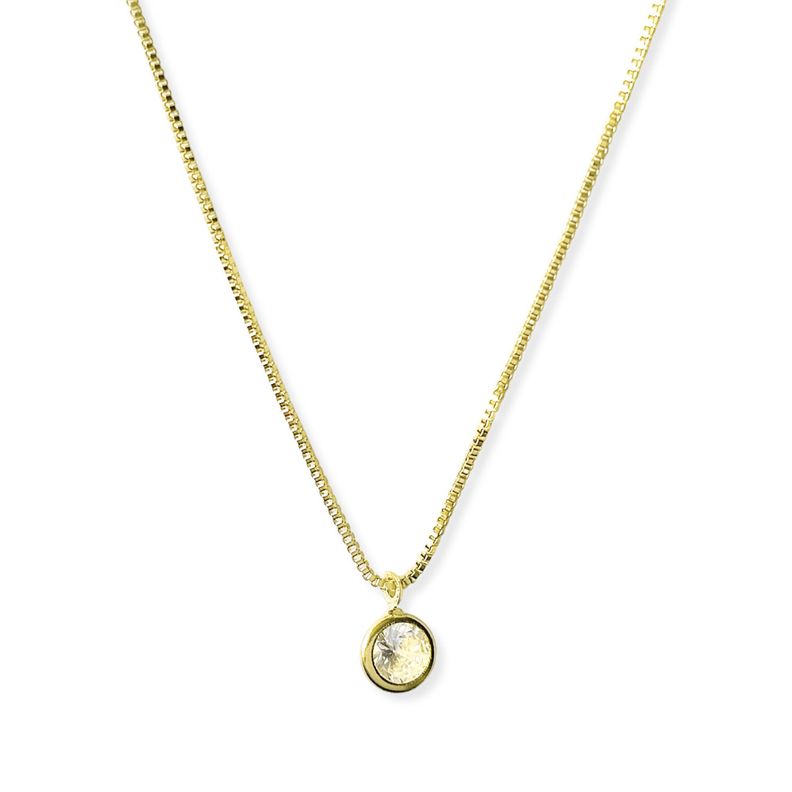 Collar Doble Punto De Luz Veneciana Enchapado Oro 18K-0