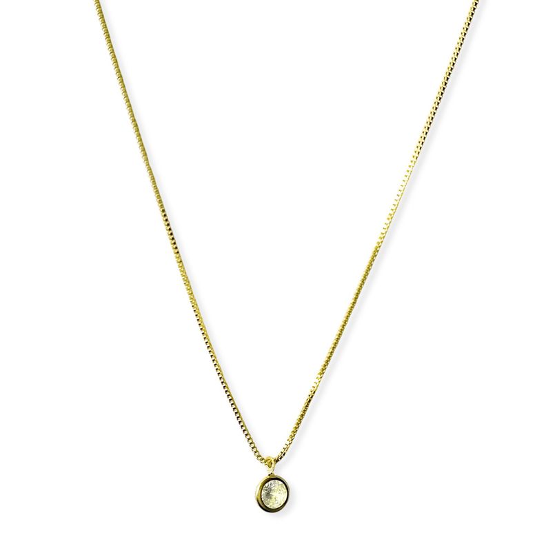 Collar Doble Punto De Luz Veneciana Enchapado Oro 18K-1