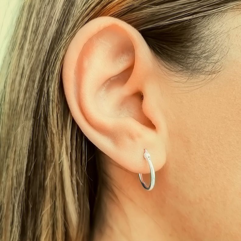 Aros Argollas 15mm Plata Fina 925-1